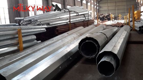 15M 8KN Gr65 Стальной трубчатый столб для Африканского рынка с сертификацией BV и толщиной стенки 3 мм