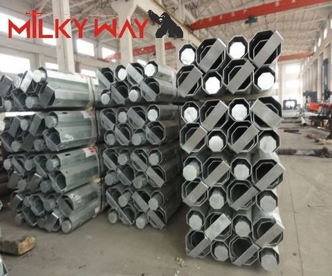 Распределение энергии Электрический стальной столб 35FT 40FT горячее погружение оцинкованной отделки