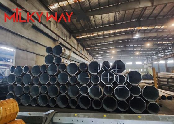 10.5m 138kv Hot Dip Galvanized Steel Power Pole for Transmission Line with Wind Speed 160 Km/Hour and Earthquake Resistant Design
