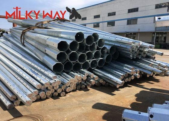 60 футов оцинкованной стали полезный столб для линий электропередачи