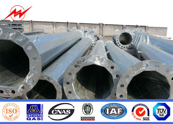 Поляк распределения стальной трубчатый, гальванизированная стальная башня поляка передачи