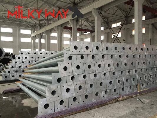 10-метровый оцинкованный высокий мачтовый фонарный столб для уличного освещения, фонарный столб для шоссе