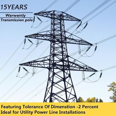 Гарантия 50 лет Стальной силовой столб с ± 2% толерантностью и прочностью 460 МПа для линии электропередачи
