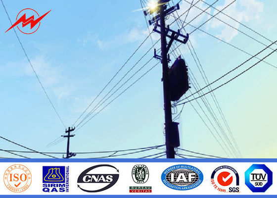 Поляк доказательства ветра конический сплющенный гальванизированный стальной для линии проекта распределения