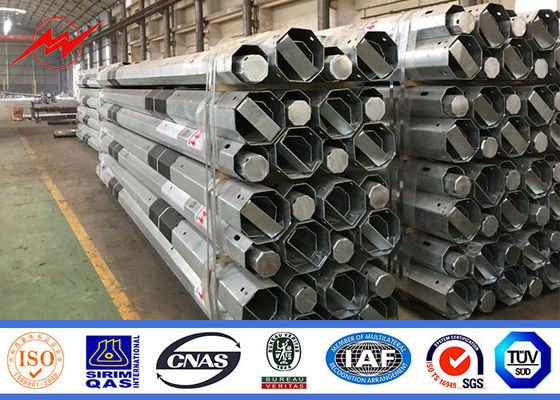 Специализированный 9м 10м оцинкованный электрический столб для внешнего восьмиугольного полигона