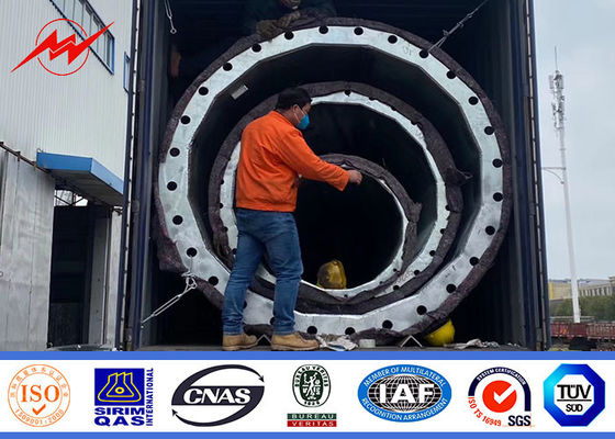 поляк металла горячего погружения 132кв 18м 22м круглый гальванизированный для передающей линии