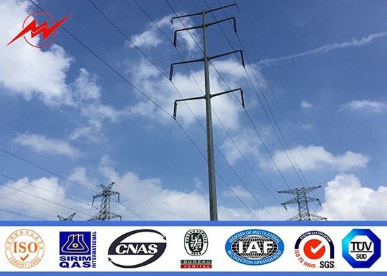Фонарный столб улицы передачи 460mpa Gi 66kv трубчатый