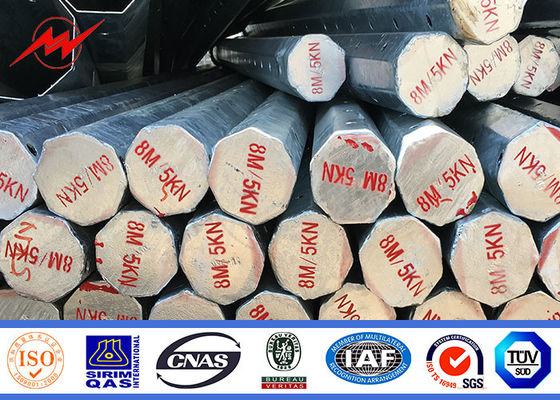 поляк 8m 16m Африка вне электрической линии стальной опоры линии электропередач с прочностью выхода 500Mpa сурика