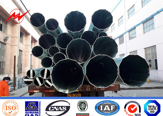 OEM электрические 12 Ft гальванизировал стальную опору линии электропередач с битумом