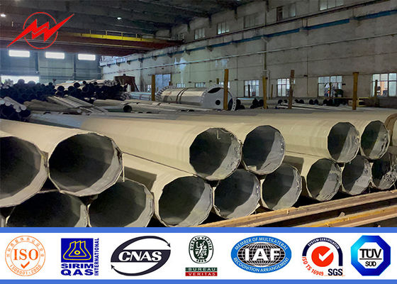 14 м длинный односекционный стальной силовой столб с бесшовной сваркой для эстетической привлекательности на Филиппинах