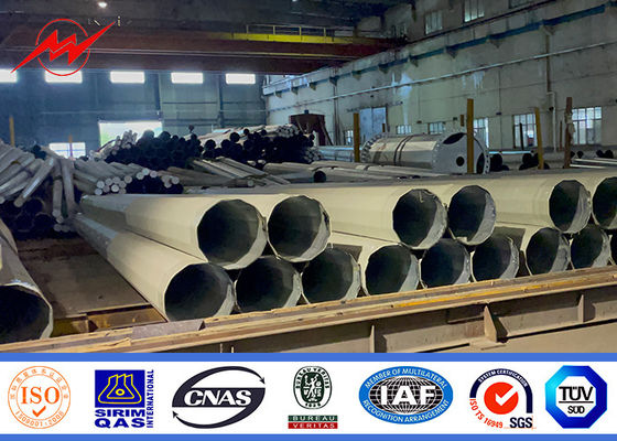 14 м длинный односекционный стальной силовой столб с бесшовной сваркой для эстетической привлекательности на Филиппинах