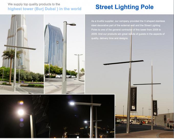 Гальванизированные фонарные столбы улицы К235 10м восьмиугольные средние прикрепленные на петлях с толщиной 4мм 2